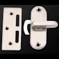 Miniatyrbillede 4 af 5: Dørlås Rustfrit Stål Tilbehør Ladegreb Badeværelse Toilet Høj Kvalitet. (sølv)(1stk)