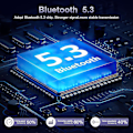 Pikkukuva 2 / 5: Bluetooth 5.3 -lähetin ja vastaanotin, Bluetooth-sovitin äänelle LED-näytöllä, handsfree-puhelut 3,5 mm Bluetooth Aux -sovitin PC:lle, TV:lle, kotiteatterille, jne.