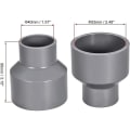 Miniatyrbillede 3 af 3: PVC Reducer Kobling Hub til Hub DWV Rørfittings 63 x 40mm