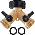 Miniatyrbilde 1 av 5: Solid Messing Hagevannslangekobling Tap Splitter 2-veis