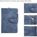 Miniatyrbillede 4 af 5: Kvinders Lille Bifold Clutch Pung Slank PU Læder Håndledsrem Håndtaske Damer Lynlås Penge Organiseringsmøntpung Med ID-Kortsvindue