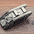 Miniatyrbild 4 av 5: DIY 3D Metallpussel Växlad Mekanisk Modell Monterad Metallhantverk Leksak | Modellbyggningssatser (Silver)