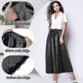 Miniatyrbilde 3 av 4: 2 stk Halv Slip Blonder Lang Underkjole Kvinners Satin Halv Slip Halve Slippers Under Kjoler Slip