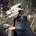 Miniatyrbild 1 av 4: Dino Mask Rörlig Drakmask - Tyrannosaurus Rex Läskig Halloween Mask, Latex Creepy Cosplay Mask Kostymfest Födelsedag Halloween-mxbc