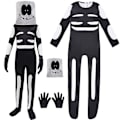 Miniatyrbild 1 av 5: Friday Funkin Kostym Barn Skid Jumpsuit Bodysuit Huvudöverdrag Handskar Set Fancy Up 3d 11-12 Years