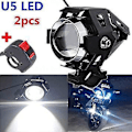 Miniatyrbillede 2 af 5: 2 stk. Motorcykel Forlygte U5 LED Universal Lampe 3000Lm