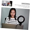 Miniatyrbillede 2 af 8: Selfie Ring Light til Webcam Dæmpbar Led Skønhedsbelysning Clip til Streaming 3 Tilstande