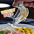 Miniatyrbillede 3 af 3: Citronpresser Klip Akryl Manuel Citronbådspresser Praktisk Transparent Frugtpresser Til Hjemmet 2pcs