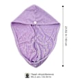 Miniatyrbillede 2 af 3: Hår Tørre Wrap Hurtig Tørring Bad Mikrofiber Hoved Wrap Fortykkelse Bade Turban