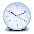 Miniatyrbild 4 av 5: Tyst väckarklocka, Tick-Free Analog Väckarklocka, Minimalistisk Rund Metall Ljus Väckarklocka Beige