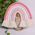 Miniatyrbilde 4 av 5: Veggdekorasjon for barnerom - Vevd Regnbue i Rosa