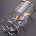 Miniatyrbilde 4 av 5: Krystall Pillar Lysestake Glass Lysestake Teelysholder S