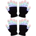 Miniatyrbillede 1 af 5: 2 Pak Børnelys Handsker Børn Finger Lys Blinkende Led Varme Handsker