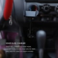 Miniatyrbilde 3 av 5: Roterbar Dobbel USB Bil Lader Vugge Mobiltelefonfeste Stativ