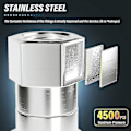 Miniatyrbillede 2 af 5: 2 stk. Trykvaske Sving, 3/8 Tommer NPT Han-Gevind Fitting, Rustfrit Stål, Kink Fri Til Slange F