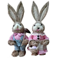 Miniatyrbillede 1 af 5: Sød Kunstig Halmkanin Påskebunnies Dekoration i Klud