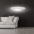 Miniatyrbillede 1 af 5: 60cm LED Pendellampe Cirkel Sort Hvid Guld Aluminium