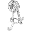 Miniatyrbillede 1 af 5: Initial Brev Brosche Nål Lille Lapel Nål Tie Tack Navn Personlige Gaver Til Piger Kvinder Mænd Dreng Sølv