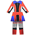 Miniatyrbillede 3 af 4: Descendants 3 Evie Jumpsuit Børnetøj Piger Fancy Up Bodysuit Maskerade Performance Kostume Bir 5-6 Years
