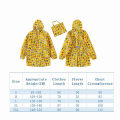 Pikkukuva 3 / 5: Lasten Sadevaatteet, 3D Piirretty Lasten Taaperon Sadetakki Takki Poncho Pojalle Tytölle (Keltainen Leipä) Yellow Bread S