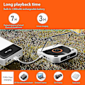Miniatyrbilde 2 av 5: CD-spiller A-b Repeat Bluetooth-kompatibel CD-spiller Minnefunksjon For Hjem Bil White