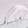 Miniatyrbild 4 av 5: Hantverkargjord Glasvas, Fiskbål, Blåsbubblor, Handväska Form Klar Vas för Jul, Födelsedagspresent, Bord, Bröllopsdekoration Light green