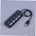 Pikkukuva 3 / 8: 2 kpl 4 USB-keskitin 4-porttinen datakeskitin USB-jakaja USB 2.0 -keskitin 4-porttinen datakeskitin USB-keskitin USB 2.0