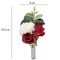 Miniatyrbillede 4 af 4: Kunstig Rose Silkeblomst Boutonniere Corsage Bryllup Prom
