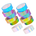 Miniatyrbillede 1 af 8: 18 stk. Regnbue Gradient Washi Tape Sæt Vandtæt Klæbende Papir Klistermærker til Journal DIY Kunst Hjem Dec