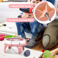 Miniatyrbillede 3 af 4: Strikke Maskine Adapter Til Boremaskine, Svingarm Adapter Med Hex Stålbit Power Skruetrækker Tilbehør (1 stk, Pink)