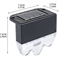 Miniatyrbilde 5 av 5: Solcelled Dekklys Utendørs, Vanntette Hage Soltrappelykter, Med Varmt Og Farget Lysmodus, Led Solgjerdelys, Solrekkverklys