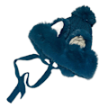 Miniatyrbilde 1 av 5: Plush Kattlue med Kunstig Pels Katteører Beanie Lue Plush Katteøre Lue Øreklafflue Blue