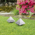 Miniatyrbilde 3 av 4: 2 stk Solcelle Jordlamper, Pyramidform Solhagelamper, Vanntette Landskapslamper A