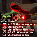 Miniatyrbillede 4 af 5: USB-opladelige cykel baglygter, LED baglygte, 3 lystilstande, velegnet