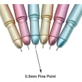 Miniatyrbillede 3 af 5: Retro Stil Fjerpenne 0,5 mm Sort Blæk Fjeder Kuglepenne Gelpenne Student Skrivepen
