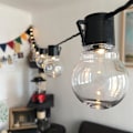 Miniatyrbild 2 av 5: LED-kula Fairy String Lights G40 för utomhus Warm white 10 lights