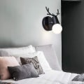 Miniatyrbillede 5 af 5: Moderne væglamper Indendørs væglamper med dekorative metallamper i træ Soveværelse Stue Trappegang Gang Badeværelse