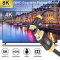 Pikkukuva 5 / 5: 8K HDMI-kaapeli 60Hz 4K 120Hz 48Gbps ARC HDR TV:lle