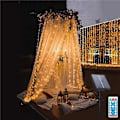 Miniatyrbilde 5 av 5: LED Gardinlys Solcelle 3x2m 200 LEDer Feelystring IP65