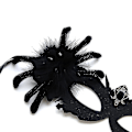 Miniatyrbilde 4 av 5: Halloween Svart Edderkopp Dødsmaske Ball Halv Ansikt Mann Og Kvinne Voksen Forestilling Maske Hodeplagg Glad Halloween Fest Kledd Opp A-yuhao