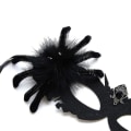 Miniatyrbillede 4 af 5: Halloween Sort Maske Sort Edderkop Dødsmaske Halvmaske Mand Og Kvinde Voksen Performance Maske Hovedbeklædning Glad Halloween Party Dress Up A-yuhao