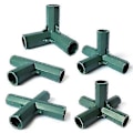 Miniatyrbillede 2 af 5: 16mm Plast Havegitterforbindelser til Have, Grøntsags Have, Klatreplanter, Markise, Rør, Stang, Forbindelsesled 1stk Grøn