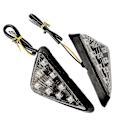 Miniatyrbillede 1 af 5: 2 stk Blinklys, Amber Led Blinklys, 12v Trekant Strobe Markering Lys Universal Gul Lys