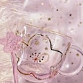 Miniatyrbillede 4 af 5: 400ml Sakura Glaskop med Kirsebærblomst Relief Vandkop