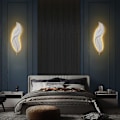 Miniatyrbillede 3 af 5: 1-lys 65cm LED væglampe Fjerform Luksus Stil