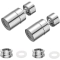 Miniatyrbillede 1 af 5: Pieces Svingbart Vandhane Luftblander Messing 2 Sprøjtetilstande Justerbar Luftblander Vandbesparende Vandhane Svingadapter M22- M24 Sprøjte Vandhane Til Badeværelse Køkken