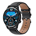 Miniatyrbilde 3 av 5: Bluetooth-klokke med samtalefunksjon, pulsmåling, blodtrykk, blodsukkermåling, NFC og offline betaling Black three beads black glue
