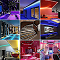 Miniatyrbillede 4 af 5: 65,6ft 20m Smart RGB LED-lysstrimler Bluetooth Musik Synkronisering Farve
