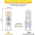 Miniatyrbilde 1 av 4: 3W G9 LED-pære 6000K Dagslys Hvit 20W Halogen Ekvivalent