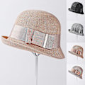 Miniatyrbild 3 av 5: Elegant Bowlerhatt med Vinklad Kant - Dekorativ Jazzhatt för Street Shooting Camel